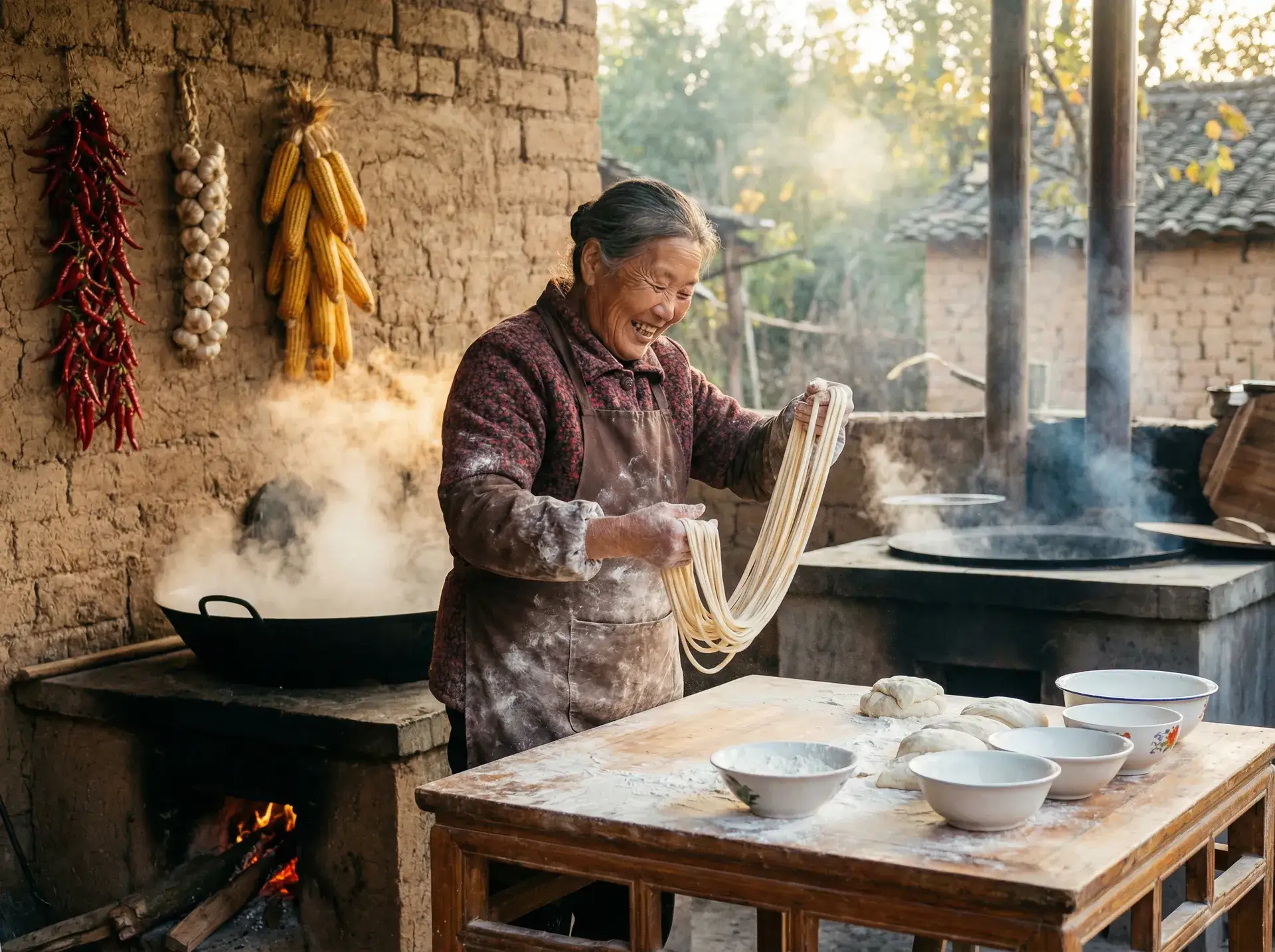 农家大嫂手擀面 - 高压监狱第一季 乡村美食